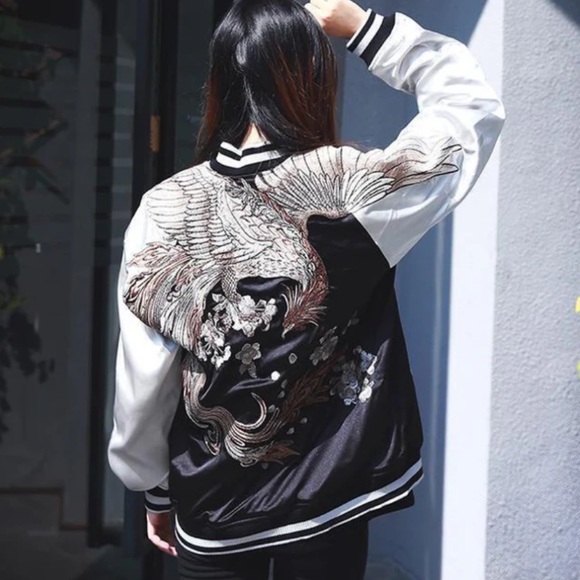 Phoenix & Floral Embroidered Jacket - Picture 3 of 3